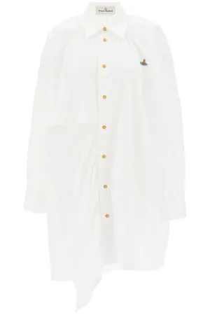 Vivienne westwood gibbon asymmetric shirt dress with cut-outs