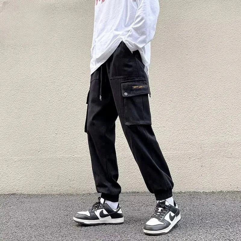 Wiaofellas  -  Men Spring Autumn Fashion Hip Hop Joggers Cargo Pants Men Multi-Pocket Loose Trousers Male Streetwear Casual Pants H196