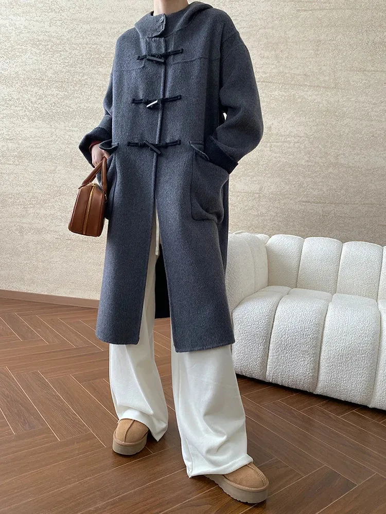 Women's Classic Wool Blend Duffle Coat