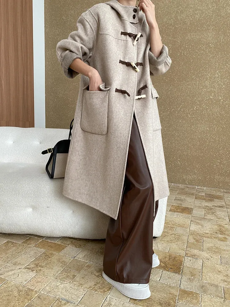 Women's Classic Wool Blend Duffle Coat