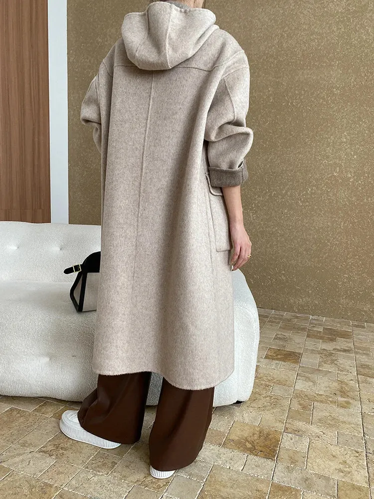 Women's Classic Wool Blend Duffle Coat