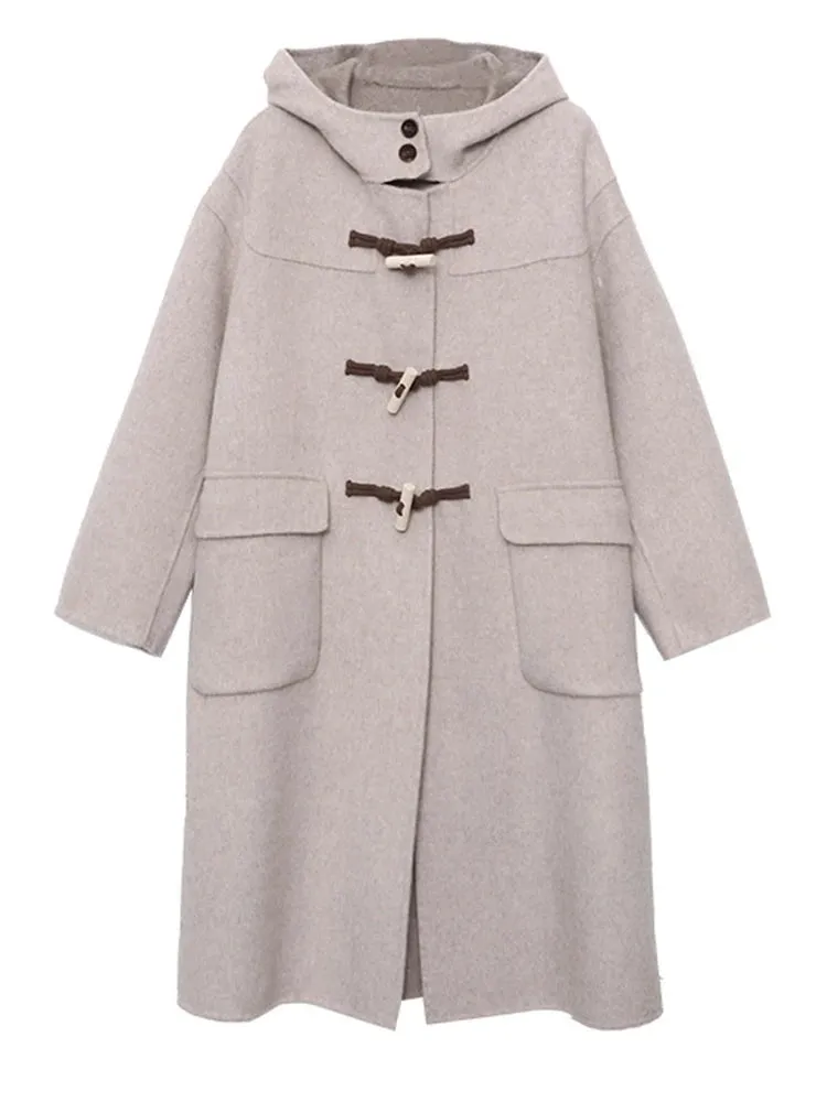 Women's Classic Wool Blend Duffle Coat