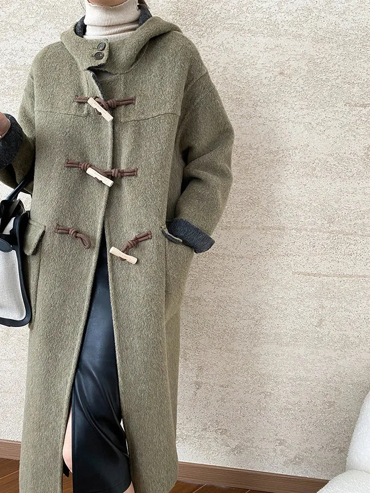 Women's Classic Wool Blend Duffle Coat