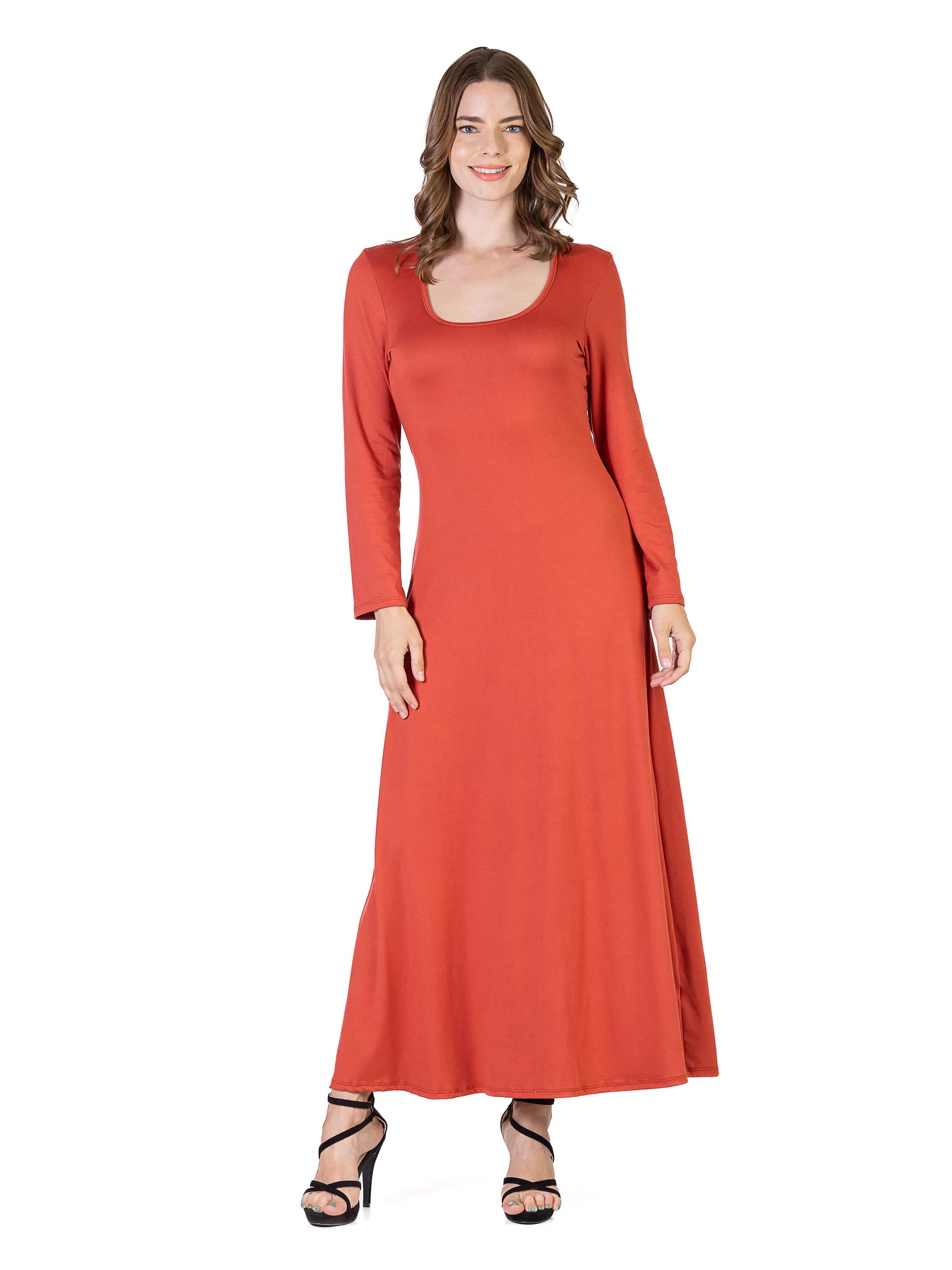 Womens Long Sleeve Maxi Dress