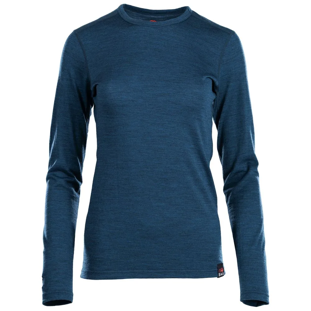 Womens Merino 180 Long Sleeve Crew (Petrol)