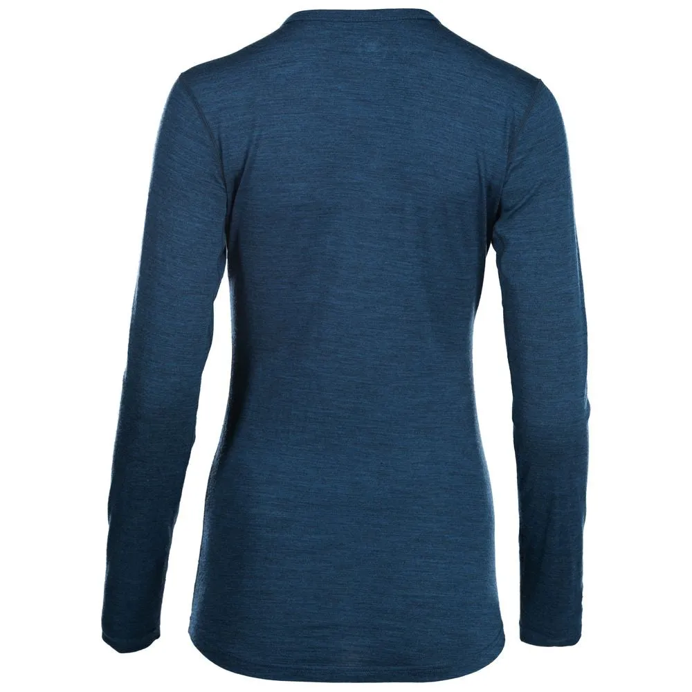 Womens Merino 180 Long Sleeve Crew (Petrol)